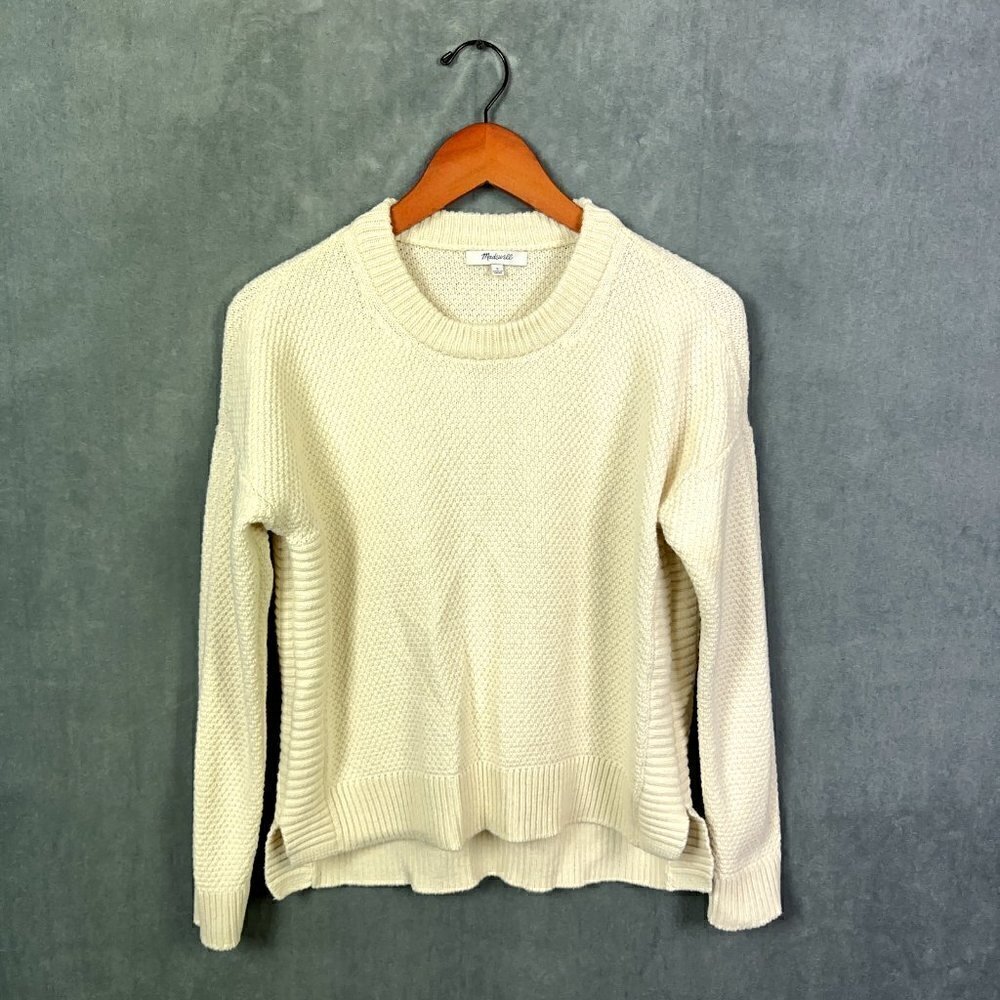 MADEWELL Women’s Pickford Pullover Sweater Ivory Size Small